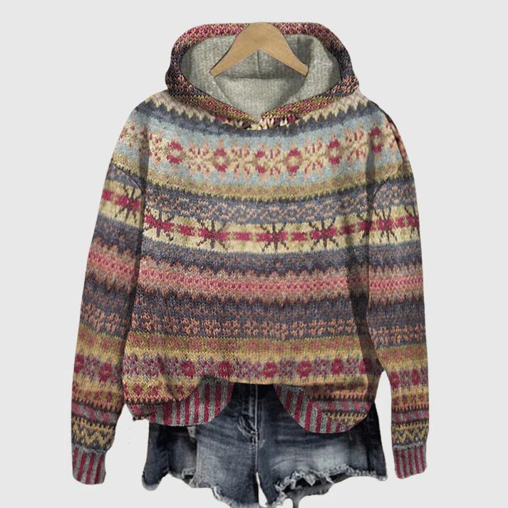 Eileen | Fair Isle Pullover Hoody for Women