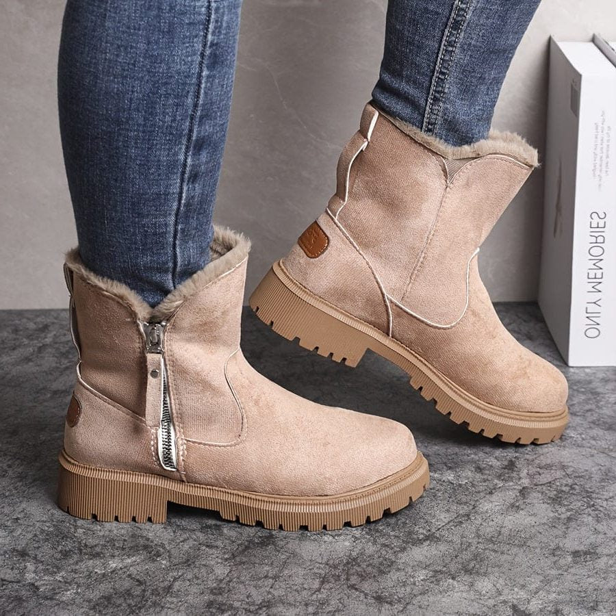 Eleanor | Lug Sole Ankle Boots with Side Zip for Women