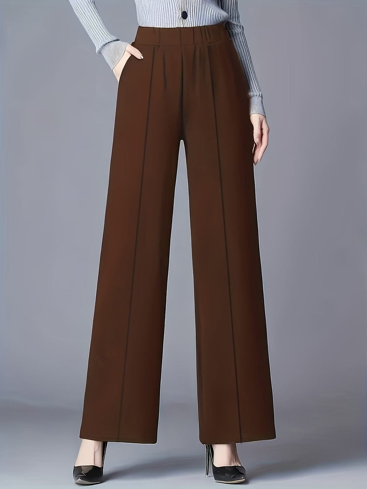 Elvire | High-Waisted Wide Leg Pants for Women