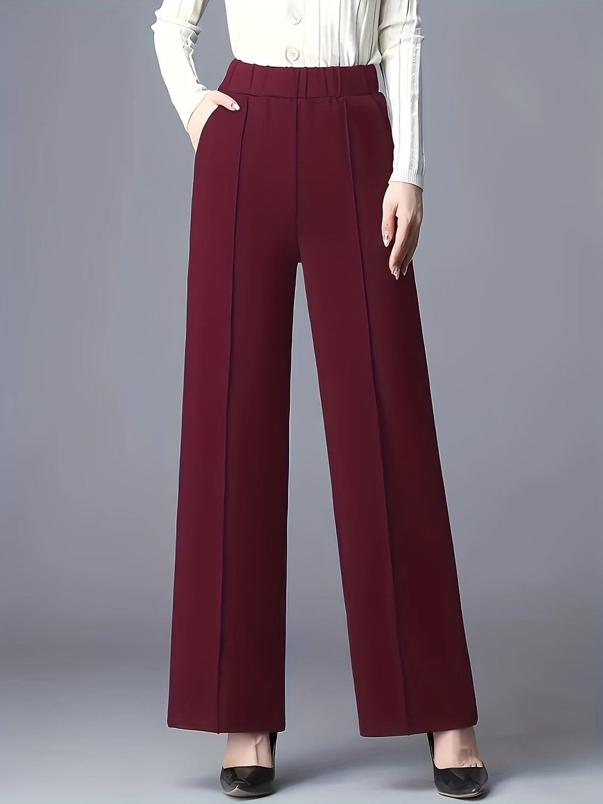 Elvire | High-Waisted Wide Leg Pants for Women