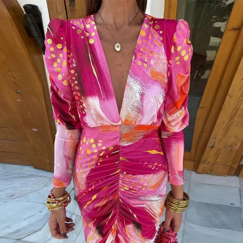 Anastasia | Wedding Guest Wrap Maxi Dress with V-Neck for Women