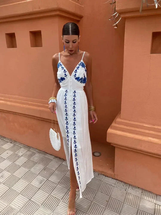Gardenia | Wedding Guest Maxi Dress with V-Neck for Women