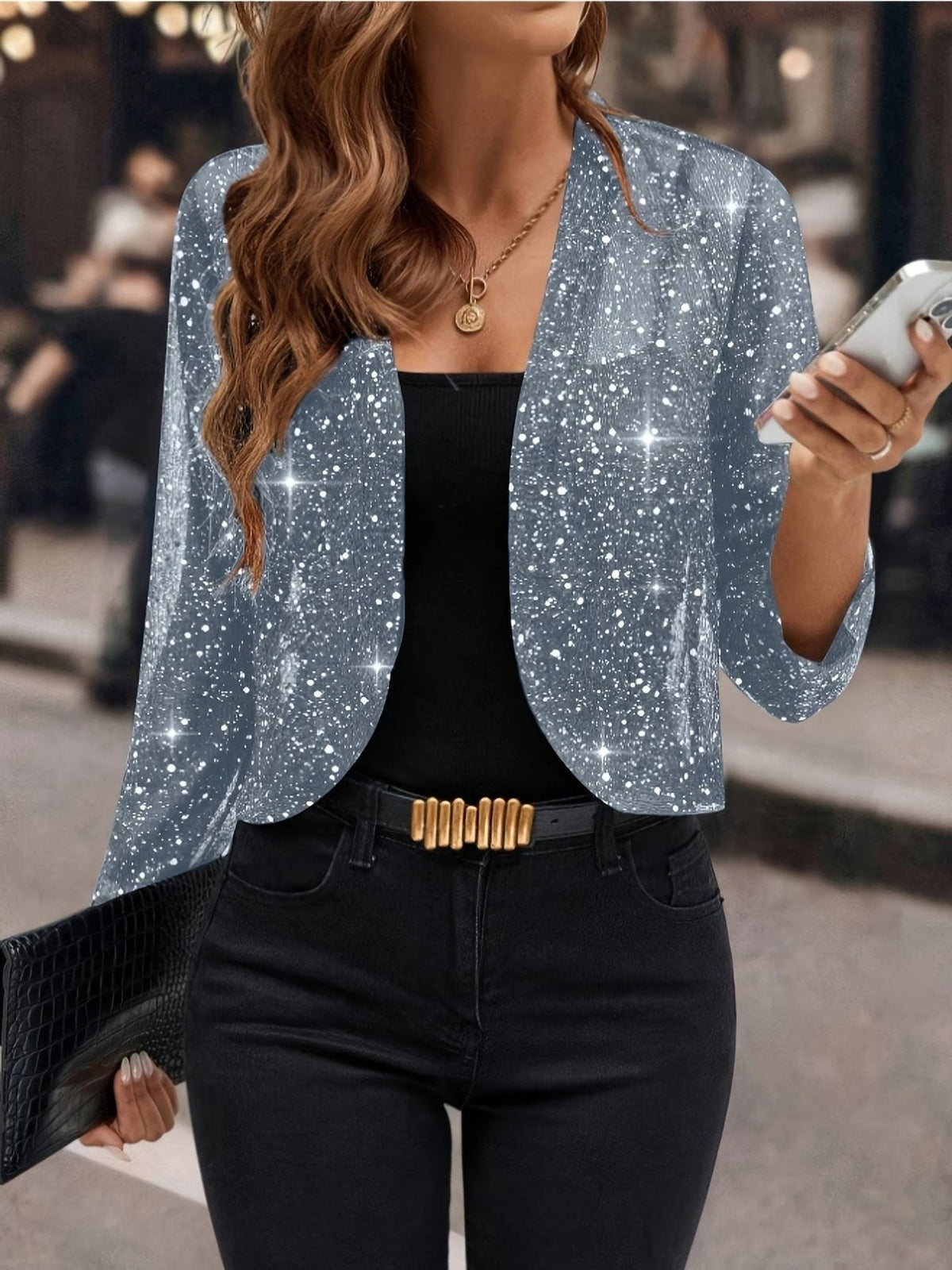 Eshe | Sequin Long Cardigan for Women