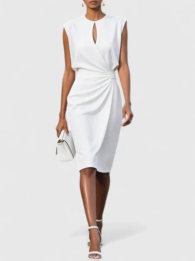 Mayim | Sleeveless Wrap Midi Dress for Women