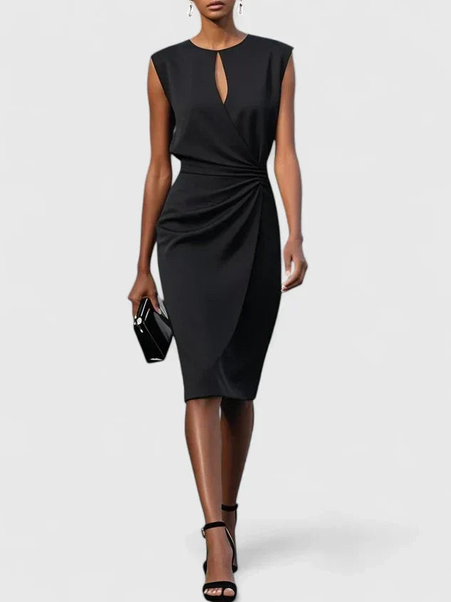 Mayim | Sleeveless Wrap Midi Dress for Women