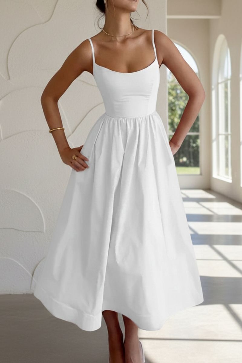 Mandy | Sleeveless A-Line Midi Dress for Women