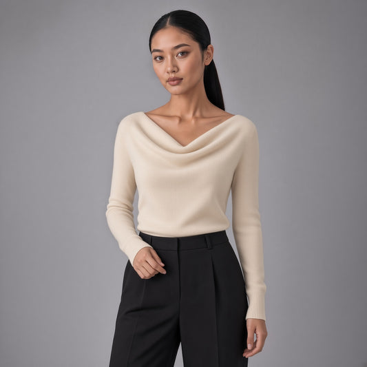 Elara | Refined Cowl Neck Top