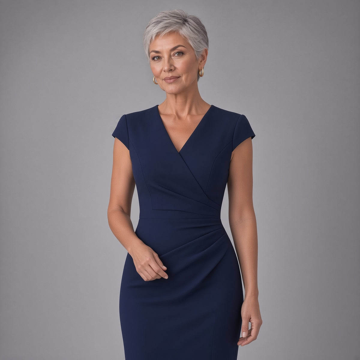 Seraphine | Elegant Ruched Midi Dress