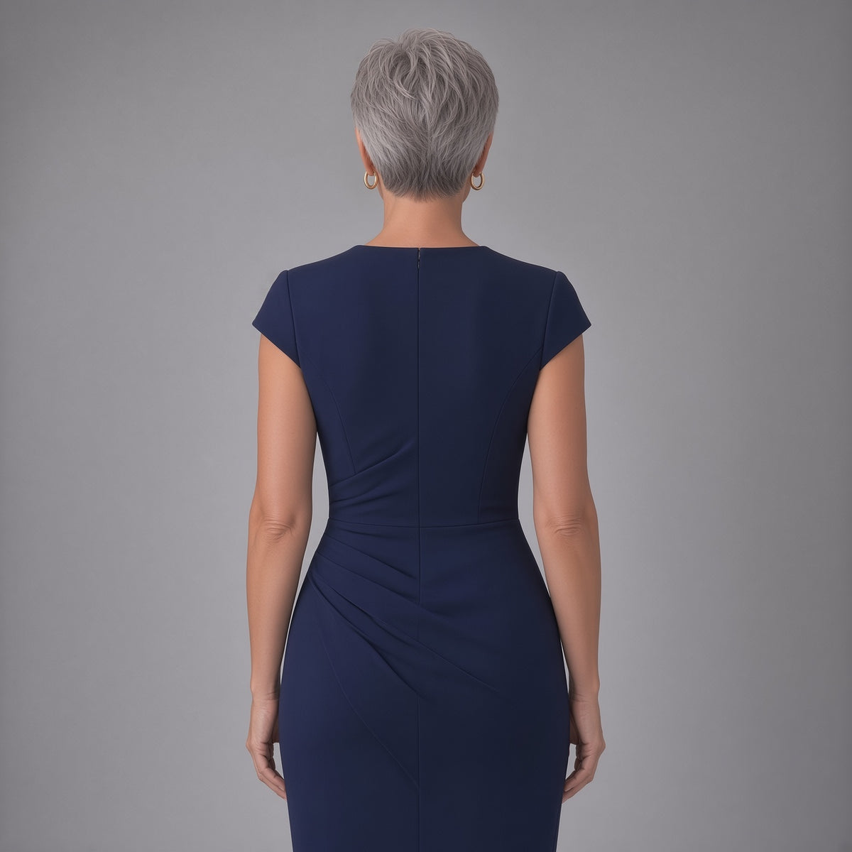 Seraphine | Elegant Ruched Midi Dress