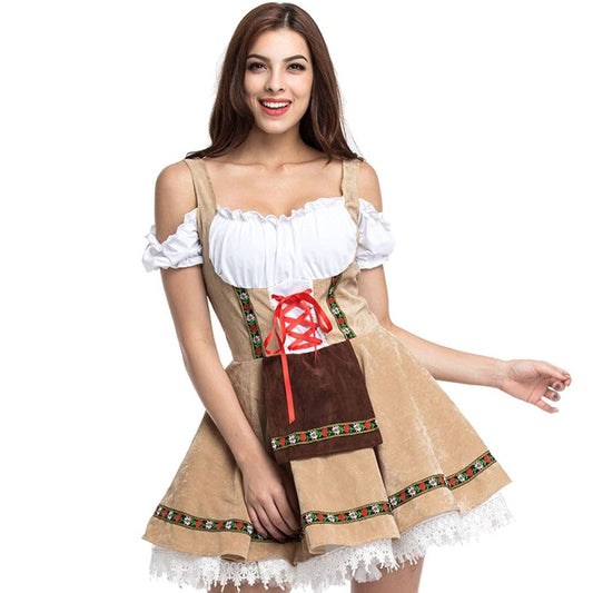Gwen | Oktoberfest Off-Shoulder Lace-Up Dirndl Dress for Women