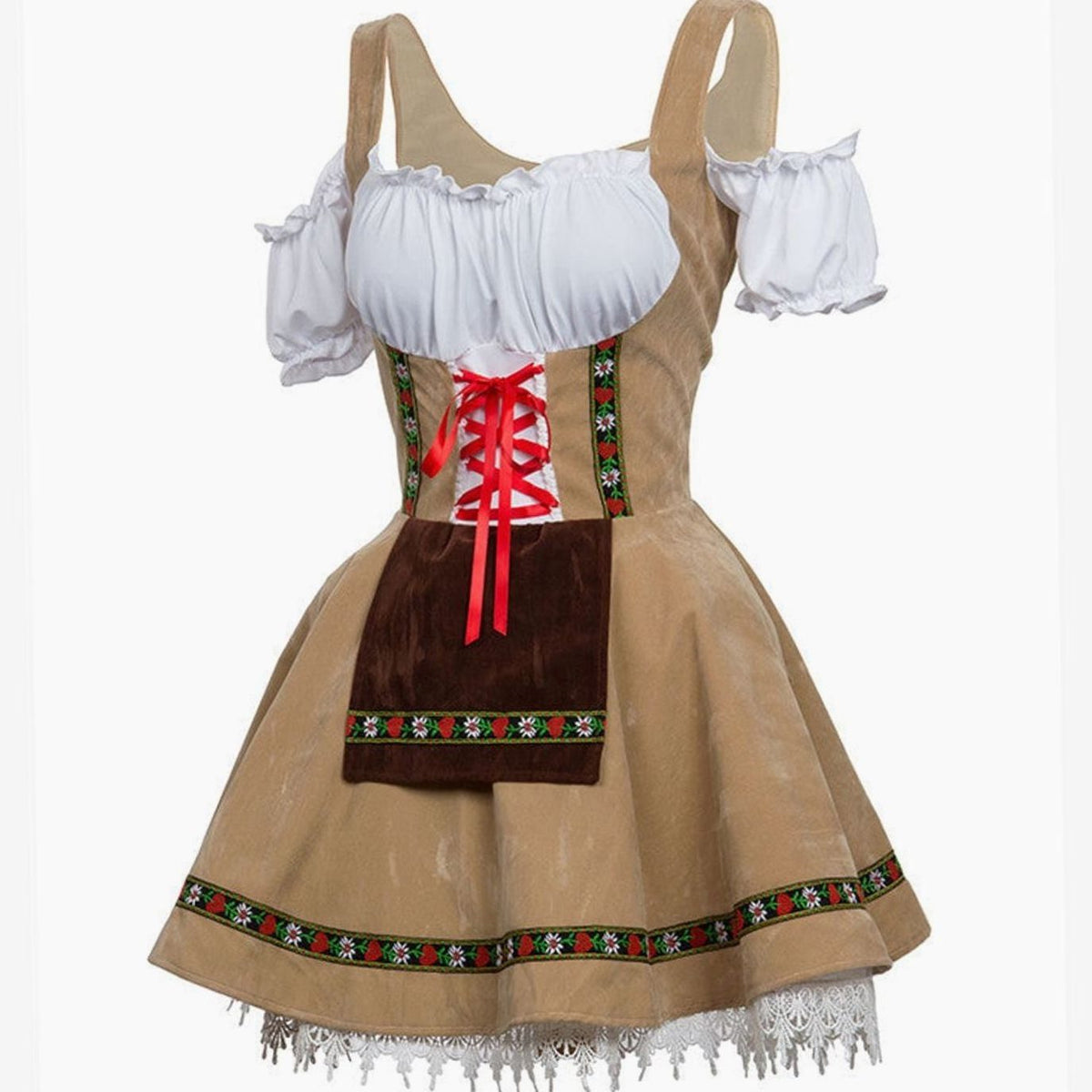 Gwen | Oktoberfest Off-Shoulder Lace-Up Dirndl Dress for Women