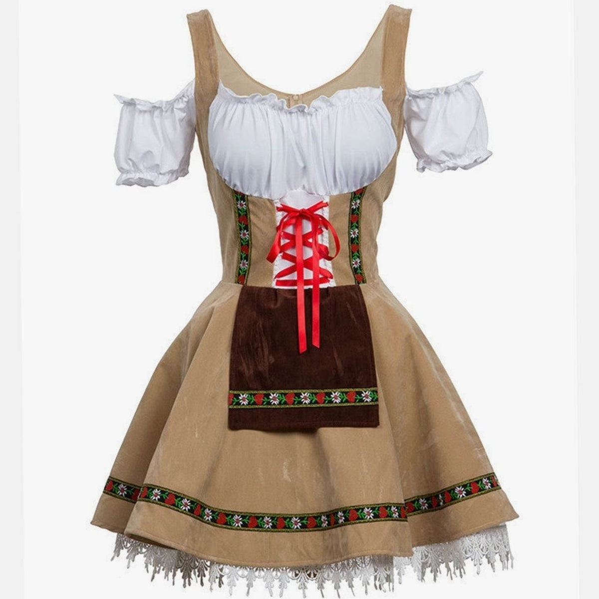 Gwen | Oktoberfest Off-Shoulder Lace-Up Dirndl Dress for Women