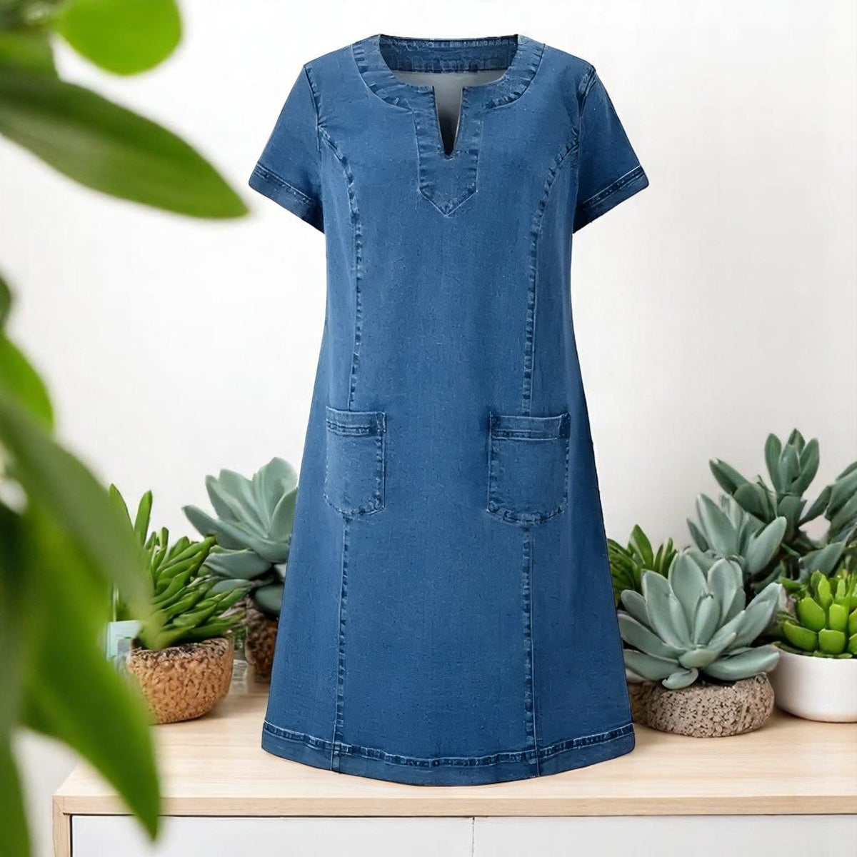 Celeste | Denim A-Line Dress