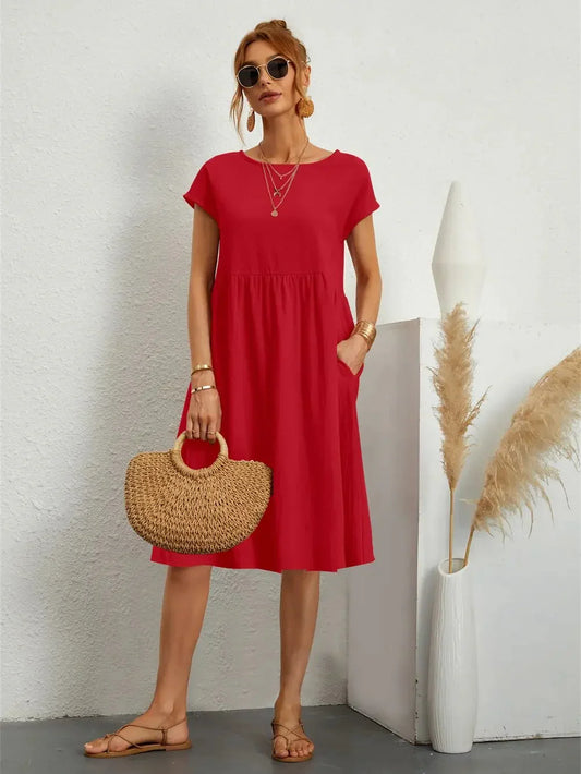 Smocked Pocket Midi Dress – Casual Summer Dress | Seraphine