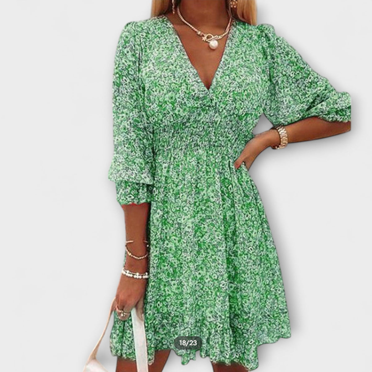 Floral Smocked Mini Dress – Casual Dress | Elara