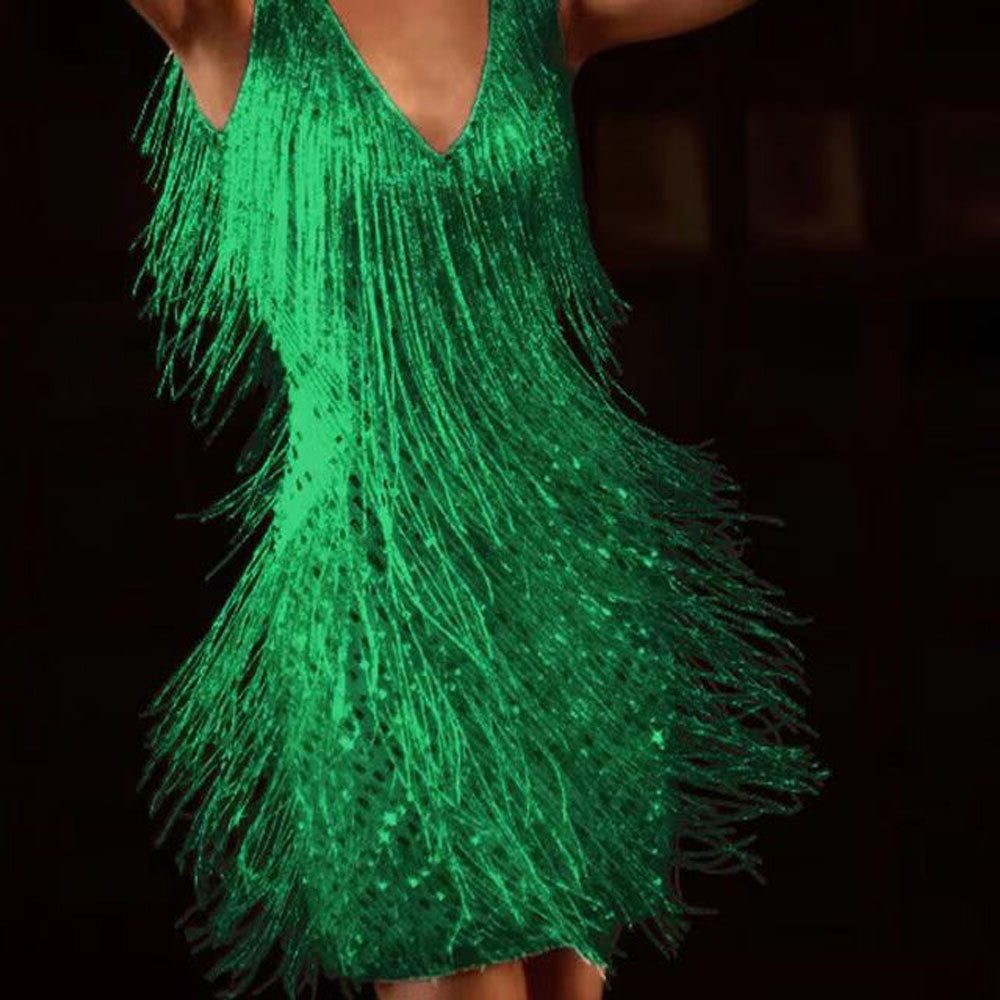 Isidora | Sequin Mini Dress with Fringe for Women