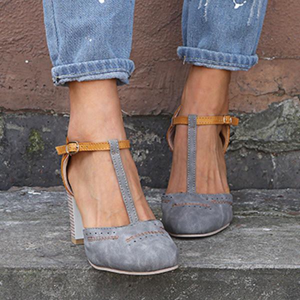 Honor | Block Heel T-Strap Mary Jane Heels for Women