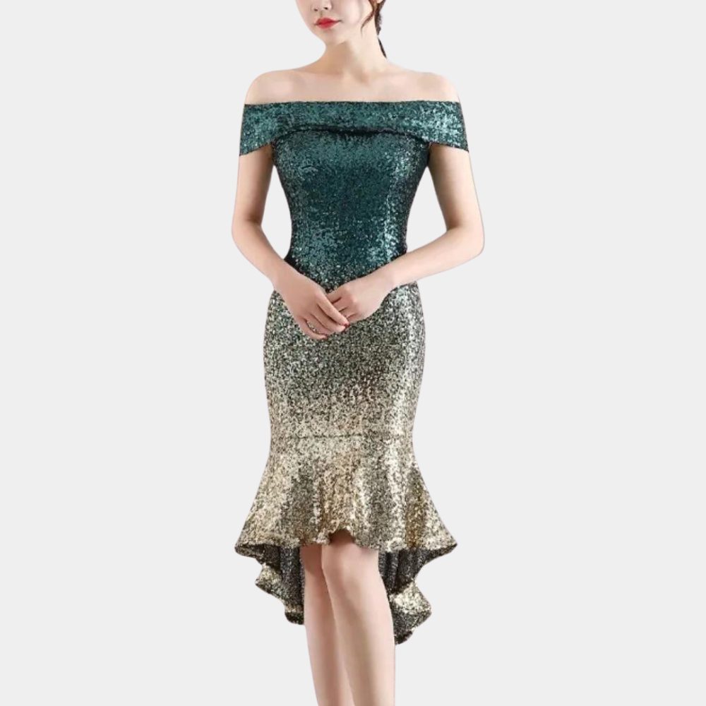 Kerensa | Sequin Off-Shoulder Midi Dress for Women