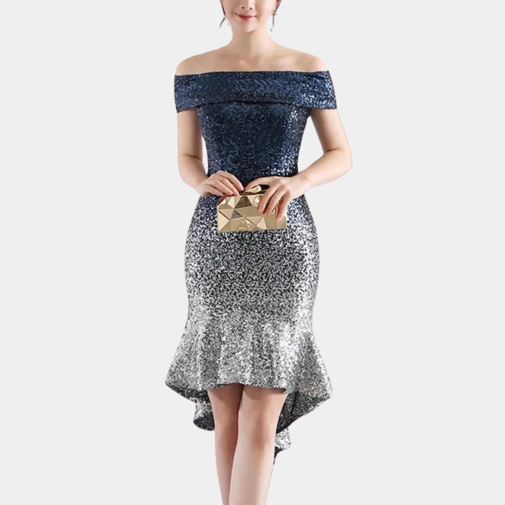 Kerensa | Sequin Off-Shoulder Midi Dress for Women