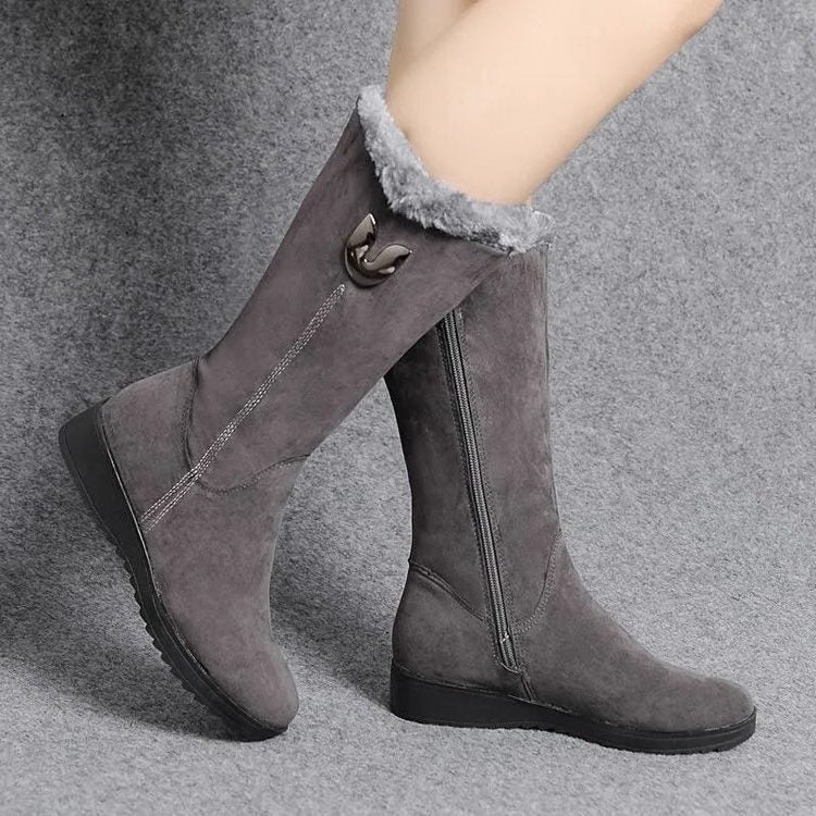 Krystyna | Winter Knee-High Boots with Fur Lining for Women