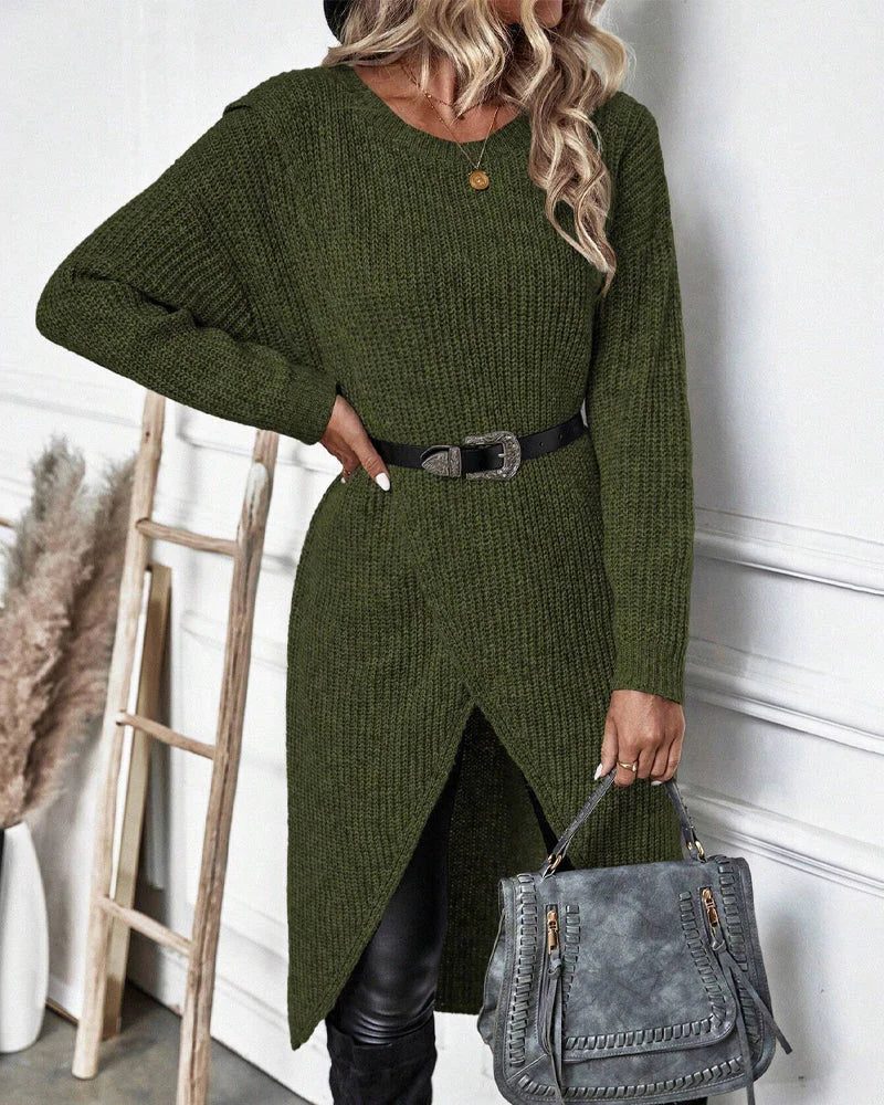 Larissa | Ribbed Knit Long Sweater Dress for Women