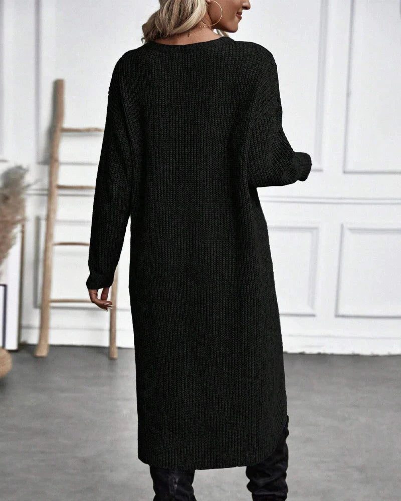 Larissa | Ribbed Knit Long Sweater Dress for Women
