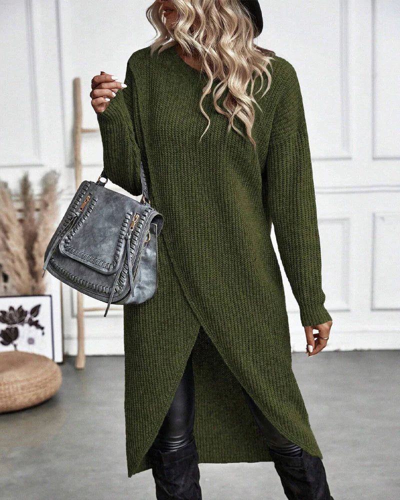 Larissa | Ribbed Knit Long Sweater Dress for Women