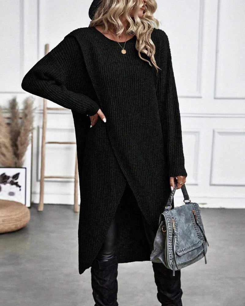 Larissa | Ribbed Knit Long Sweater Dress for Women