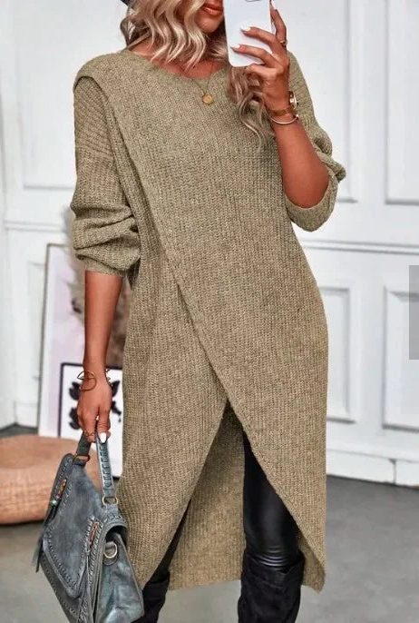 Larissa | Ribbed Knit Long Sweater Dress for Women