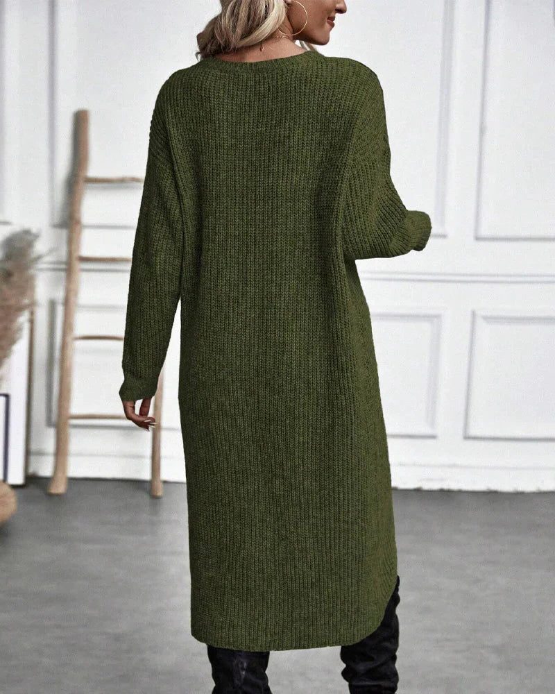 Larissa | Ribbed Knit Long Sweater Dress for Women