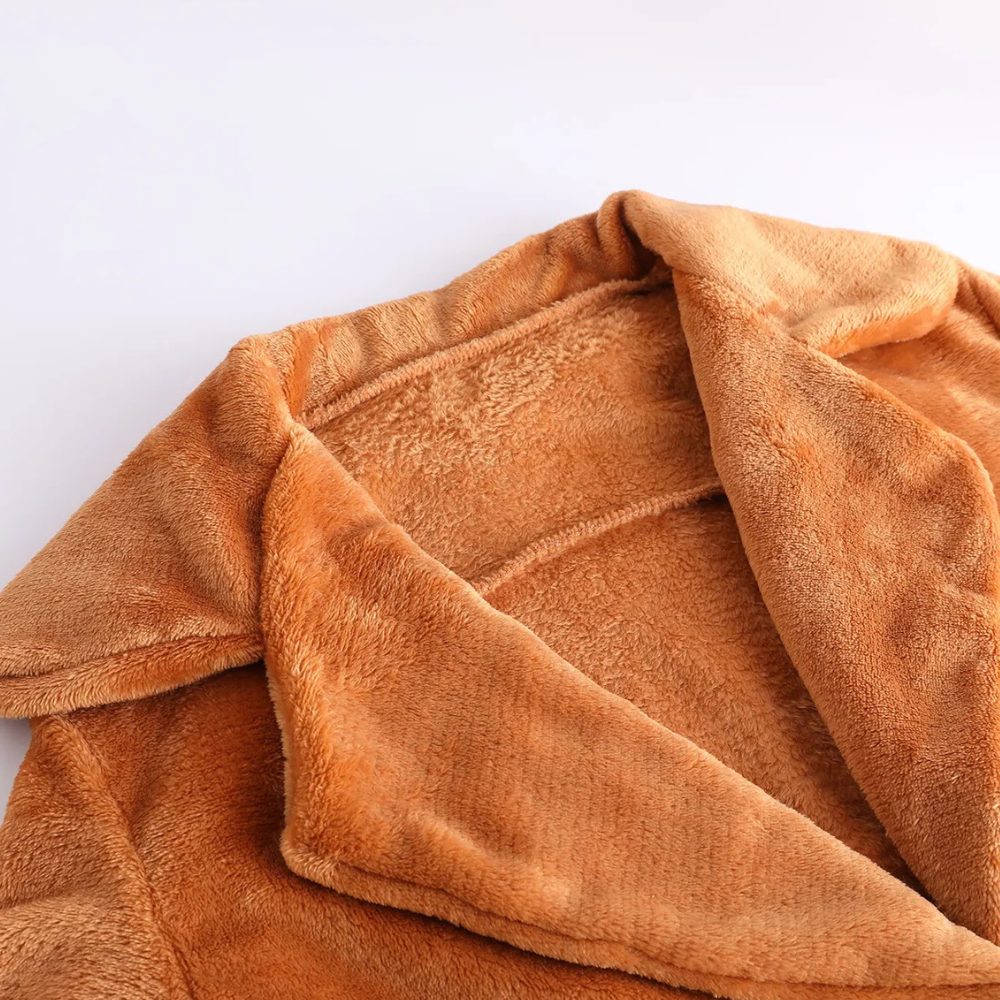 Lottie | Oversized Plush Coat with Lapel for Women