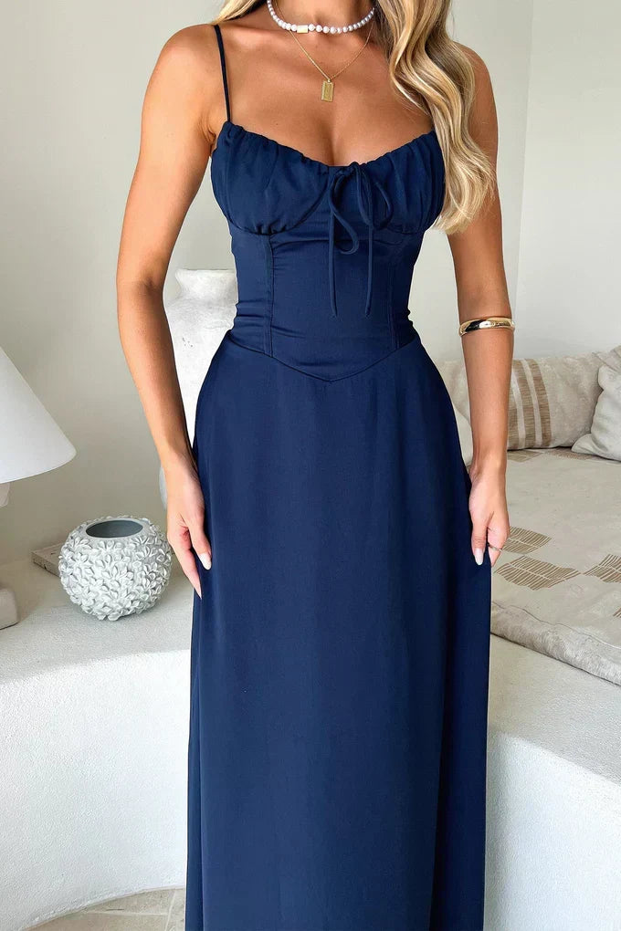 Valentina | Wedding Guest Maxi Dress with Spaghetti Straps for Women