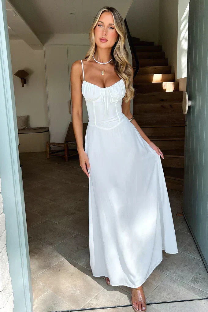 Valentina | Wedding Guest Maxi Dress with Spaghetti Straps for Women