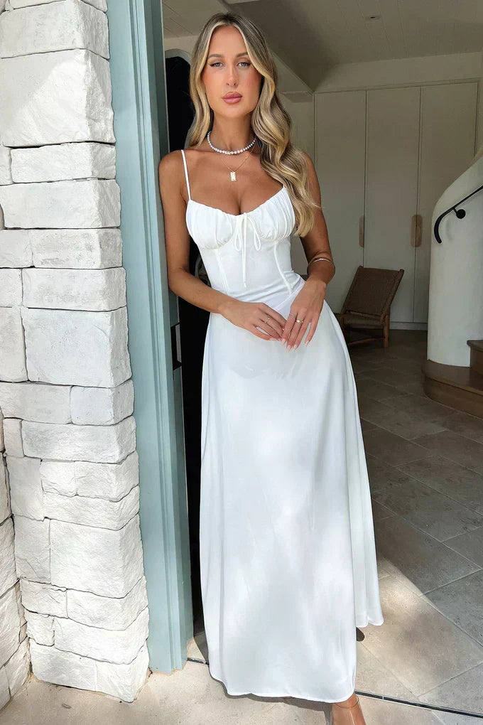 Valentina | Wedding Guest Maxi Dress with Spaghetti Straps for Women