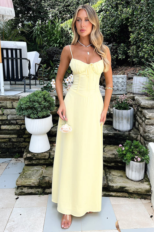 Valentina | Wedding Guest Maxi Dress with Spaghetti Straps for Women