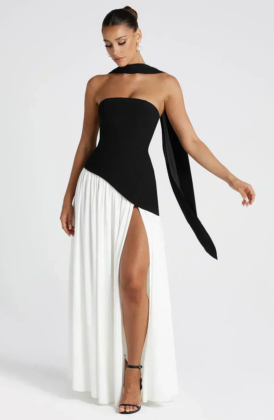 Emily | Asymmetric Maxi Wedding Guest Dress