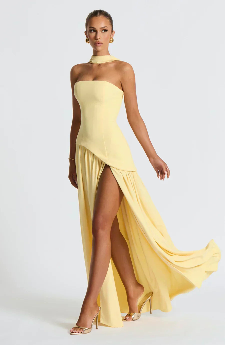 Emily | Asymmetric Maxi Wedding Guest Dress