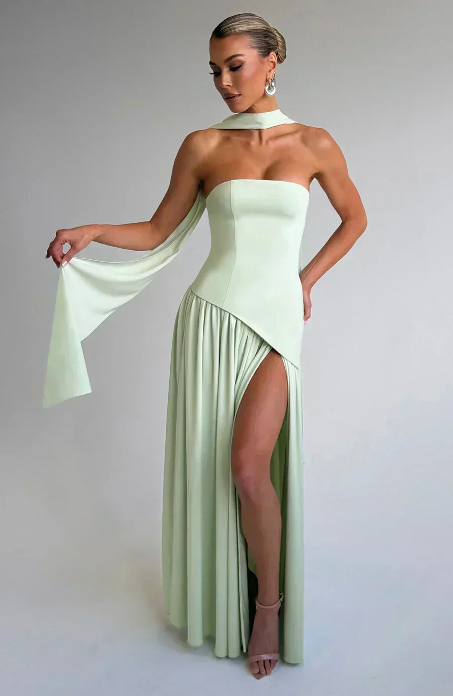Emily | Asymmetric Maxi Wedding Guest Dress