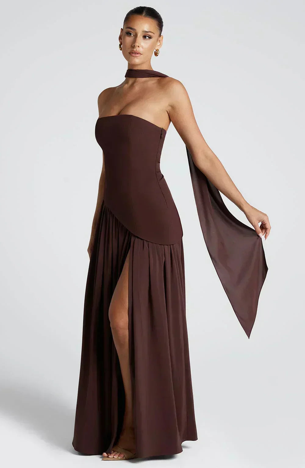 Emily | Asymmetric Maxi Wedding Guest Dress