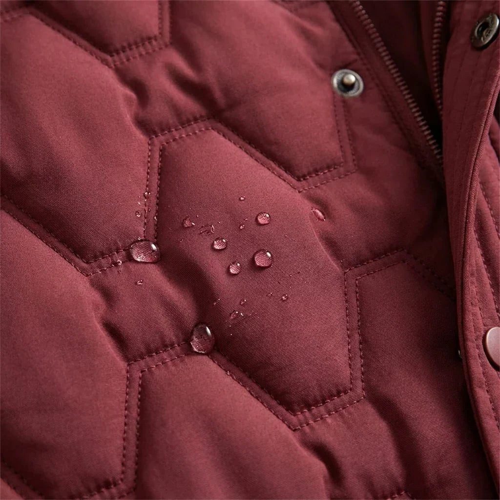 Maren | Hooded Longline Quilted Puffer Coat for Women