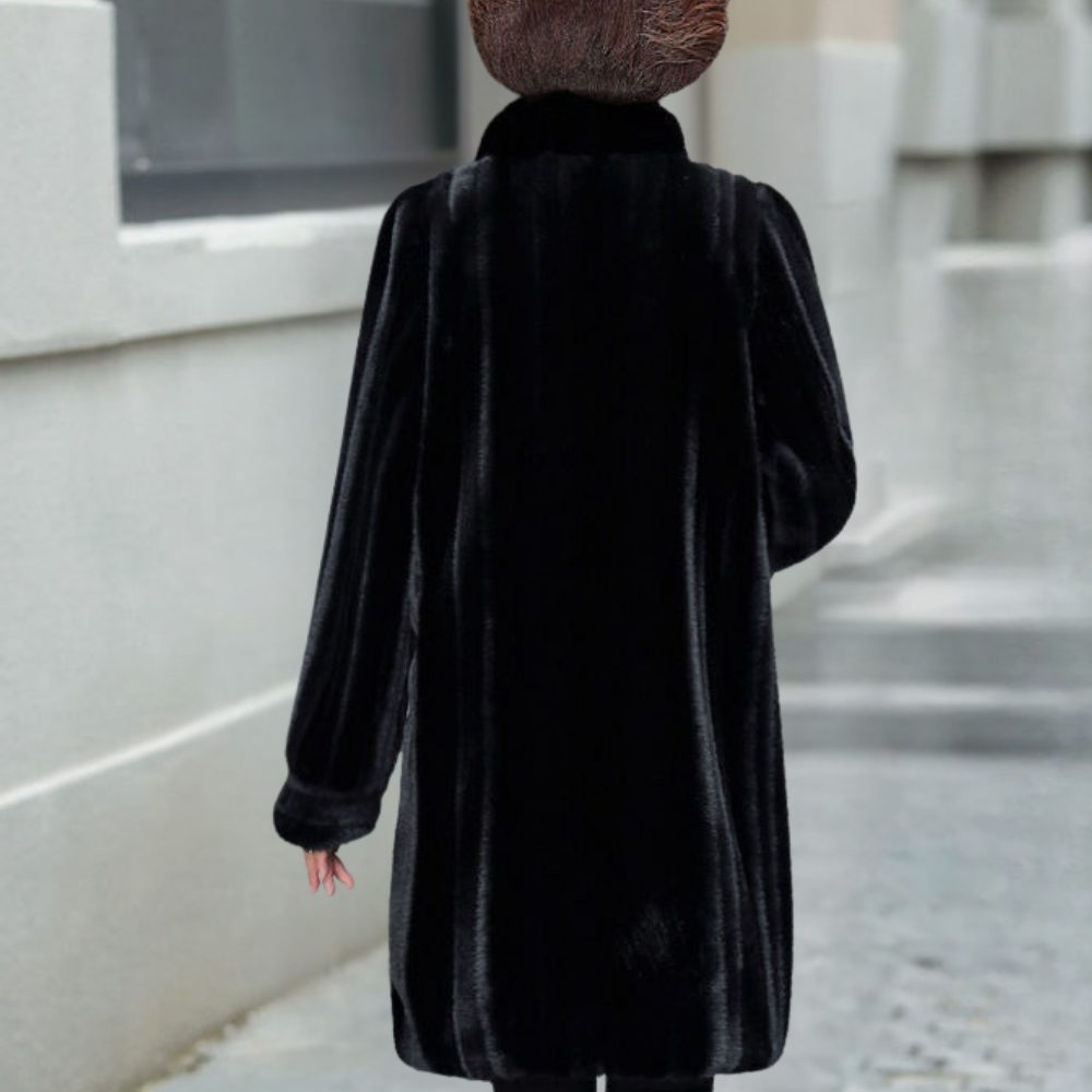 Marlou | Faux Fur Coat with Stand Collar for Women