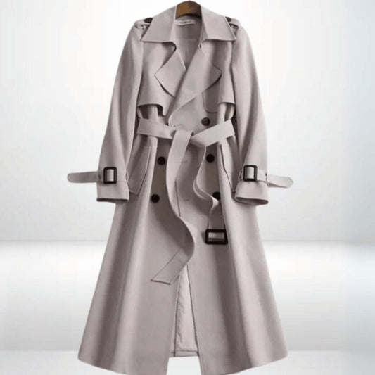 Mathilde | Double-Breasted Trench Coat with Belt for Women
