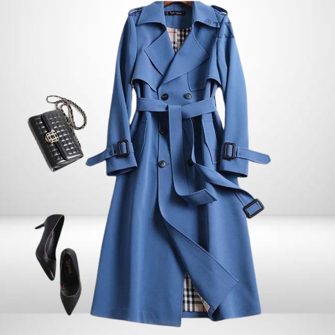 Mathilde | Double-Breasted Trench Coat with Belt for Women