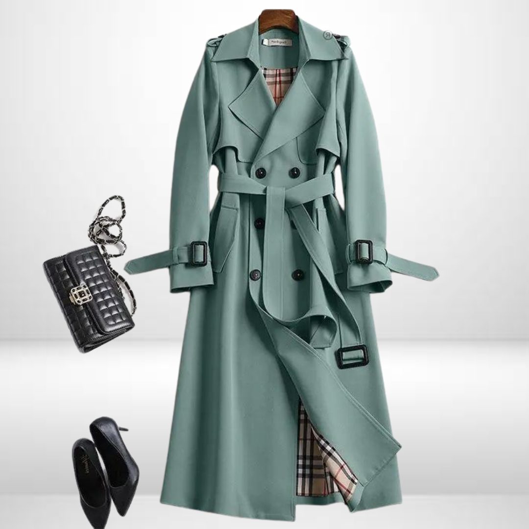 Mathilde | Double-Breasted Trench Coat with Belt for Women