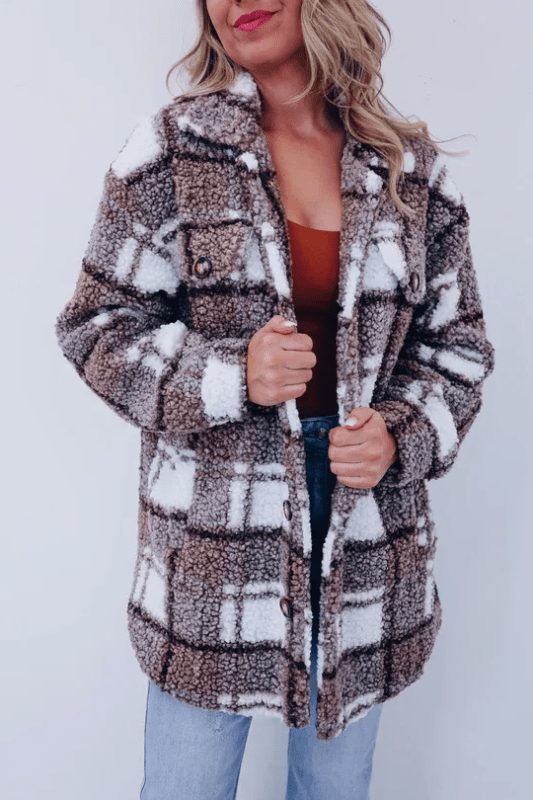 Miramar | Checkered Cardigan with Button-Down for Women