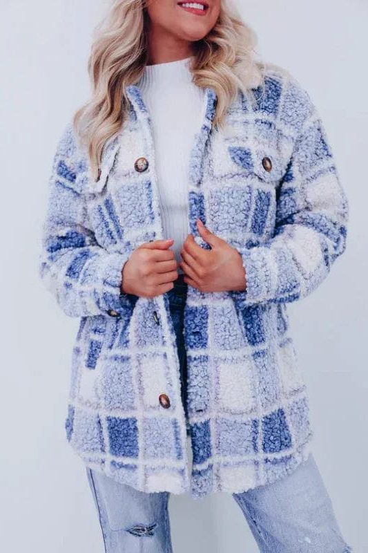 Miramar | Checkered Cardigan with Button-Down for Women