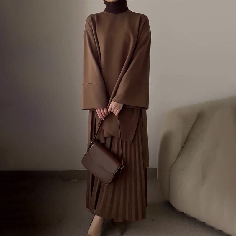 Nairobi | Oversized Pleated Midi Set with Bell Sleeves for Women