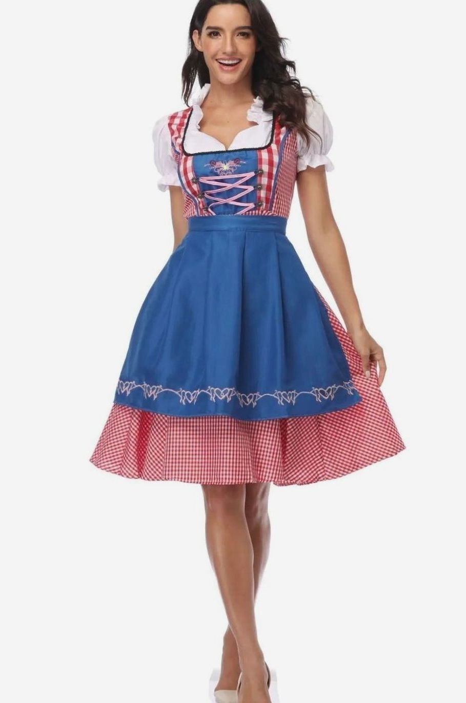 Nerissa | Oktoberfest Off-Shoulder A-Line Dirndl Dress for Women
