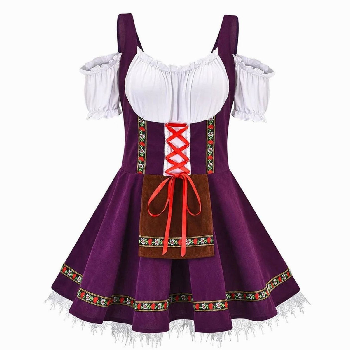 Nerissa | Oktoberfest Off-Shoulder A-Line Dirndl Dress for Women