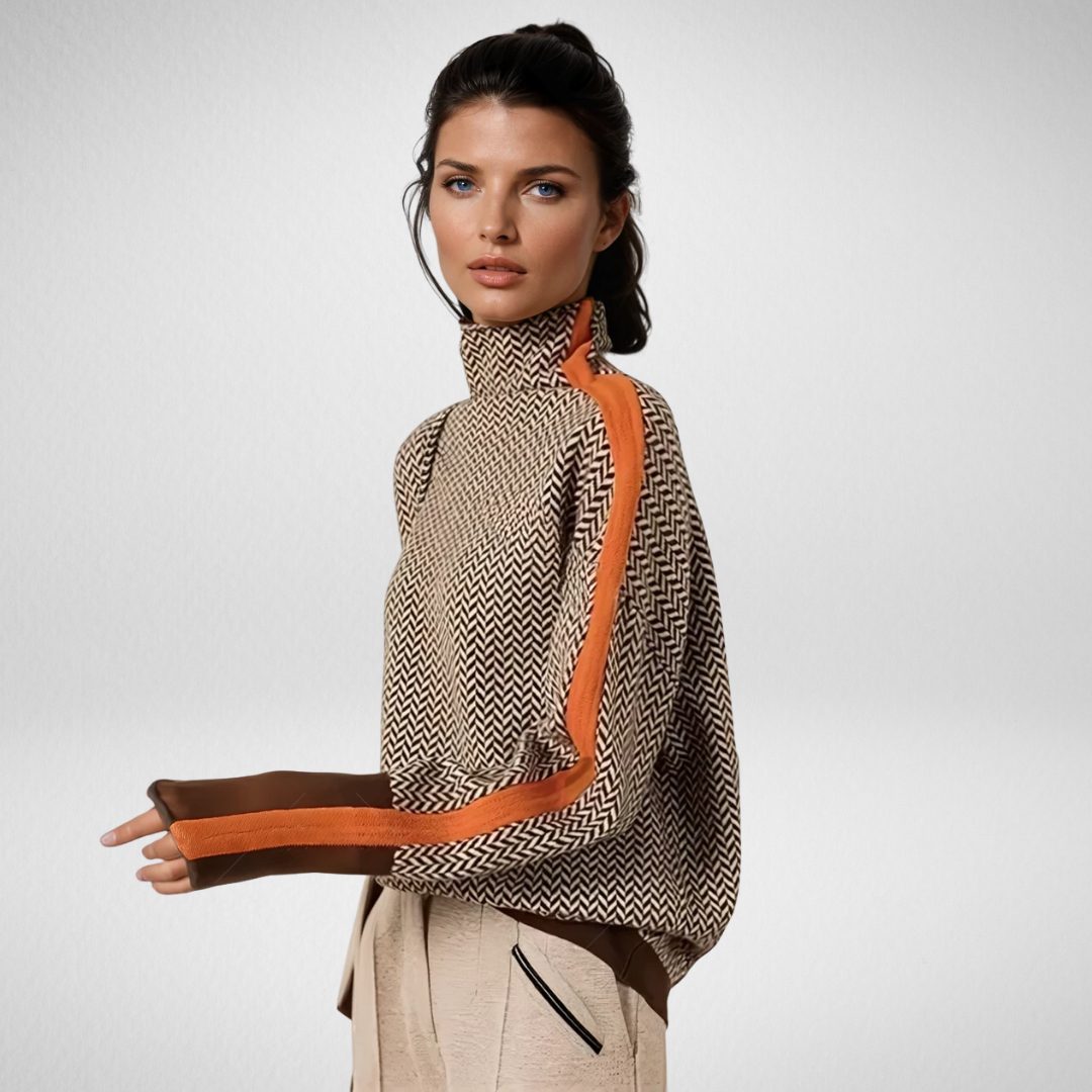 Odessa | Chevron Knit Pullover for Women